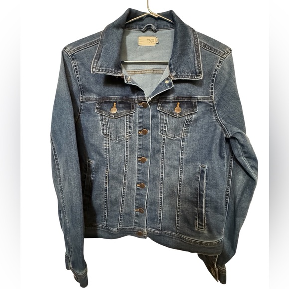Joan Vass Jackets & Blazers - Joan Vass High End Button Down Blue Denim Jean Jacket Women’s M